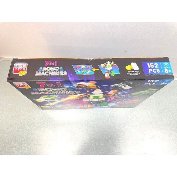 Block Tech 7-in-1 Robo Machines Shape Shifting Robots 152pcs Brick Building - Picture 5 of 10